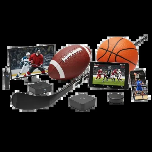 Live football match streaming in 4K on a large television