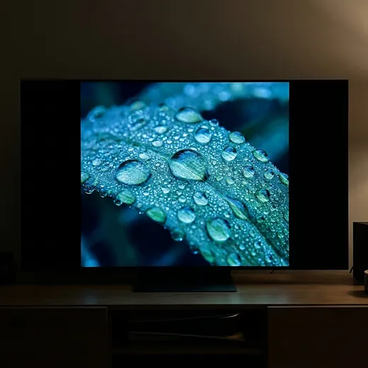 An ultra-high-definition nature documentary on a television screen